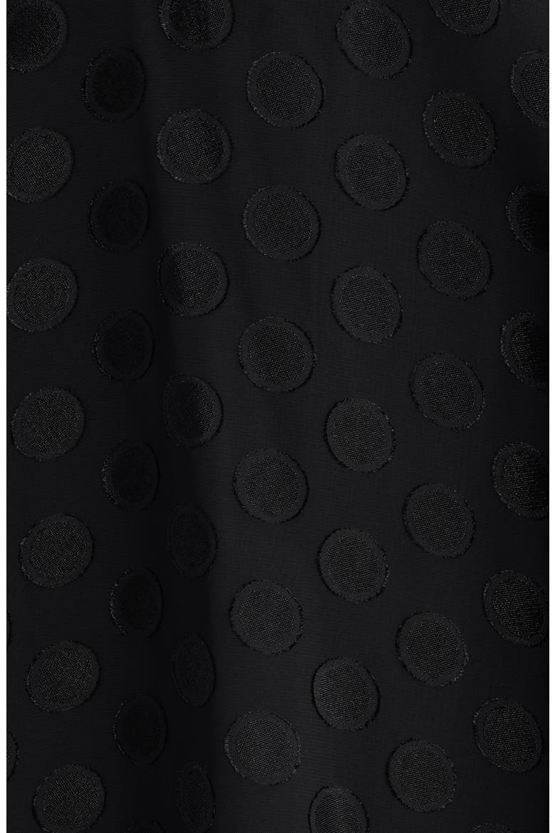 Polka Dot Jacquard Mesh Midi Skirt, Alternate, color, ANNE BLACK
