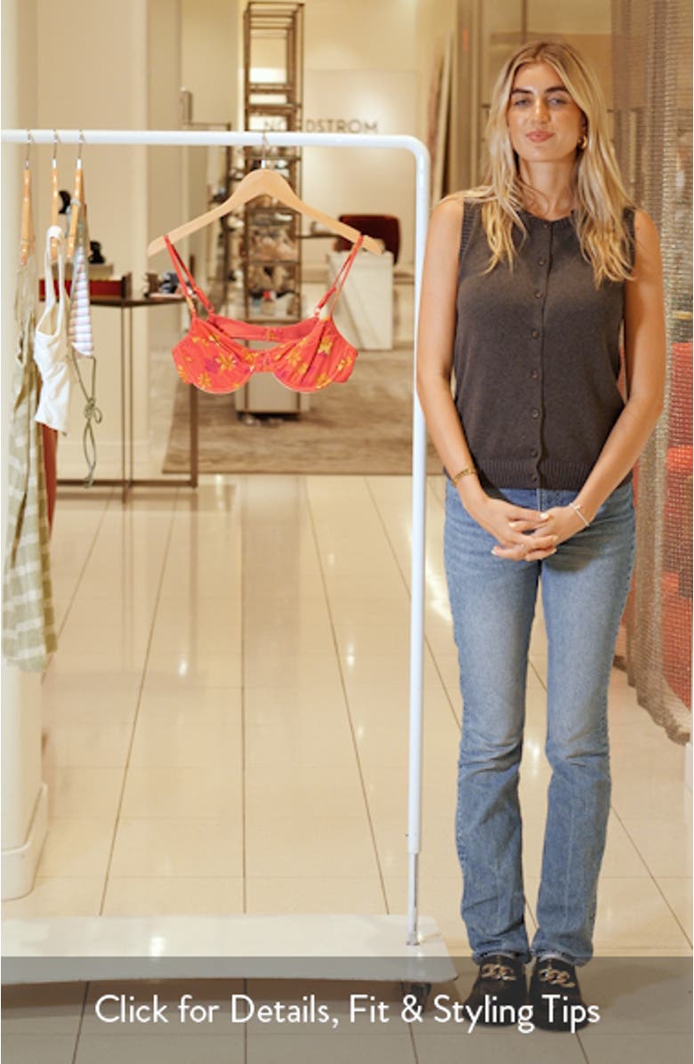 Bonnie Floral Bralette Bikini Top, sales video thumbnail