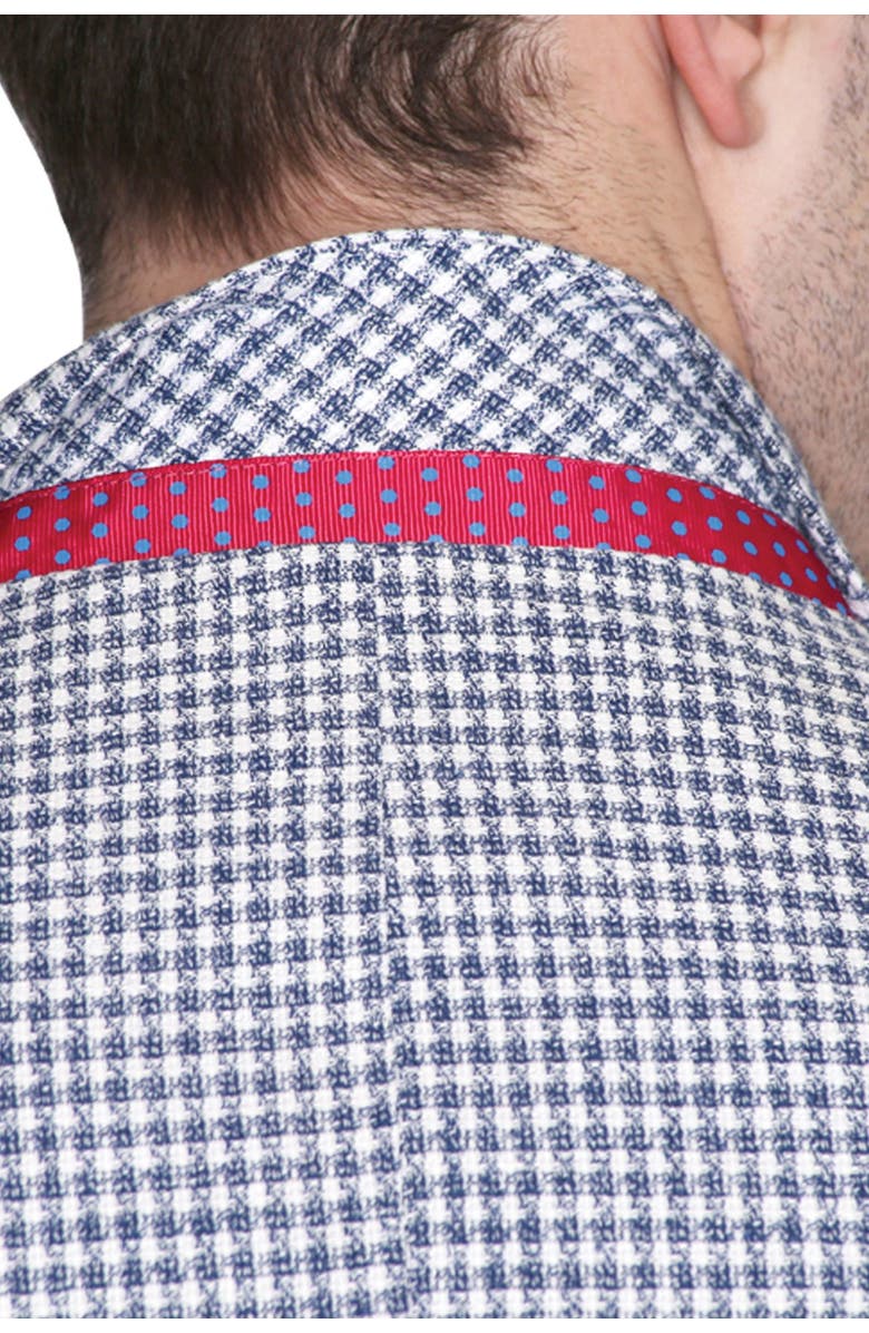 TailorByrd White Houndstooth Two Button Notch Lapel Modern Fit Sport Coat, Alternate, color, 