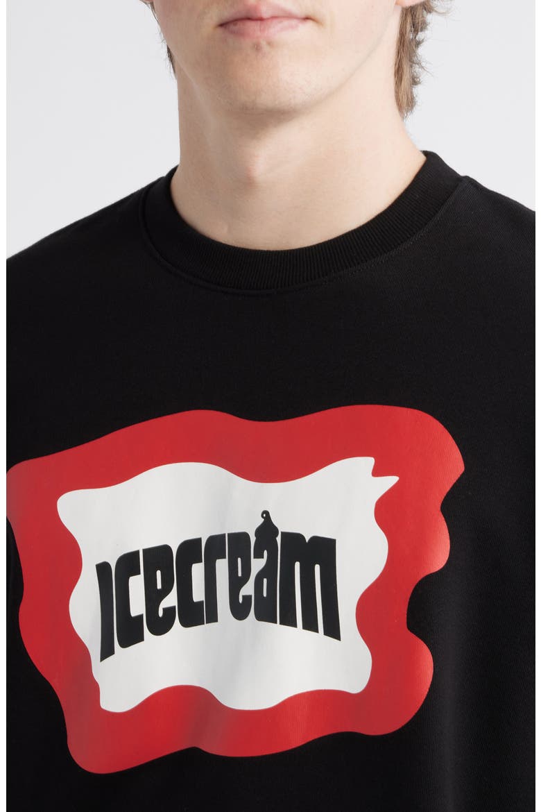 Cotton Graphic Sweatshirt, Alternate, color, BLACK