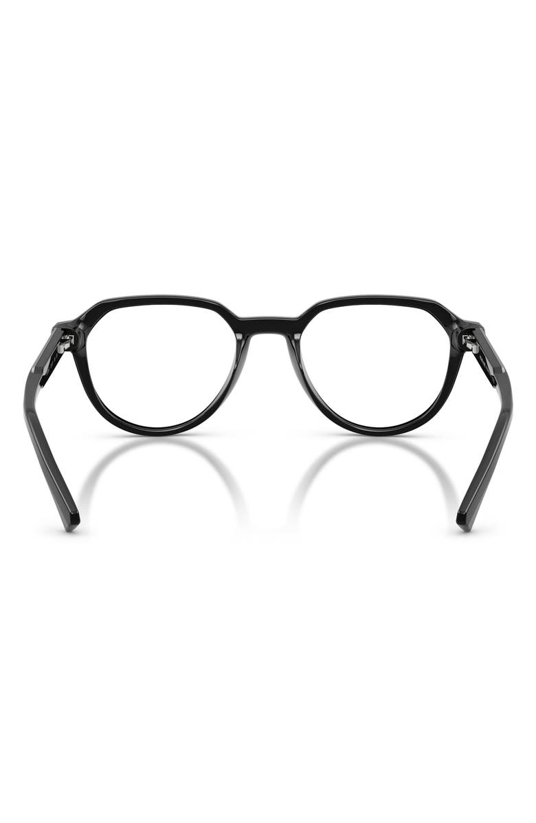 Michael Kors Lanai 52mm Geometric Optical Glasses, Alternate, color, Black / Grey Gradient