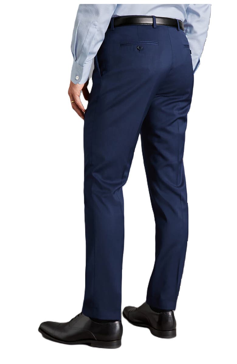 Charles Tyrwhitt Slim Fit Natural Stretch Twill Suit Pants, Alternate, color, Royal Blue