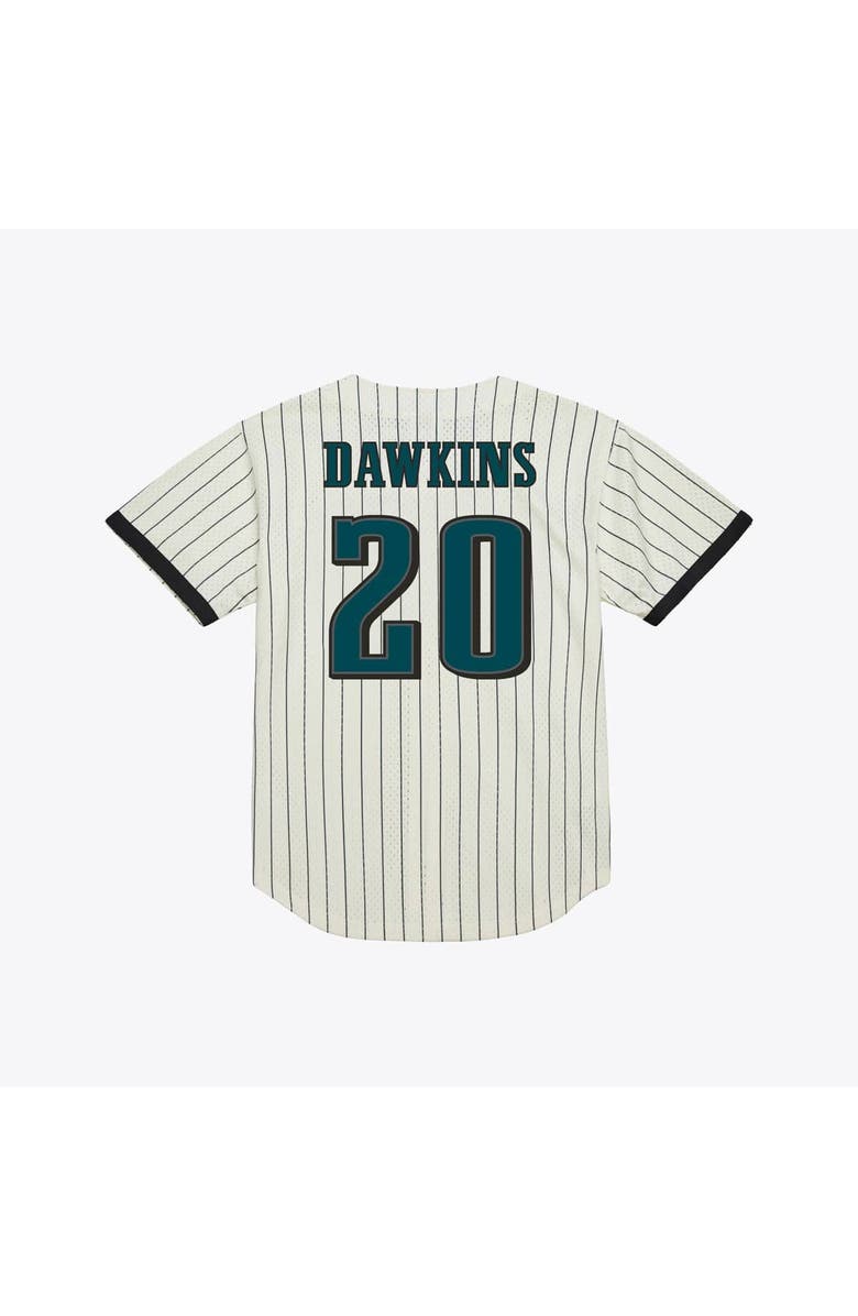 Mitchell & Ness Men's Mitchell & Ness Brian Dawkins Cream Philadelphia Eagles Name & Number Mesh Fashion Jersey, Alternate, color, Cream