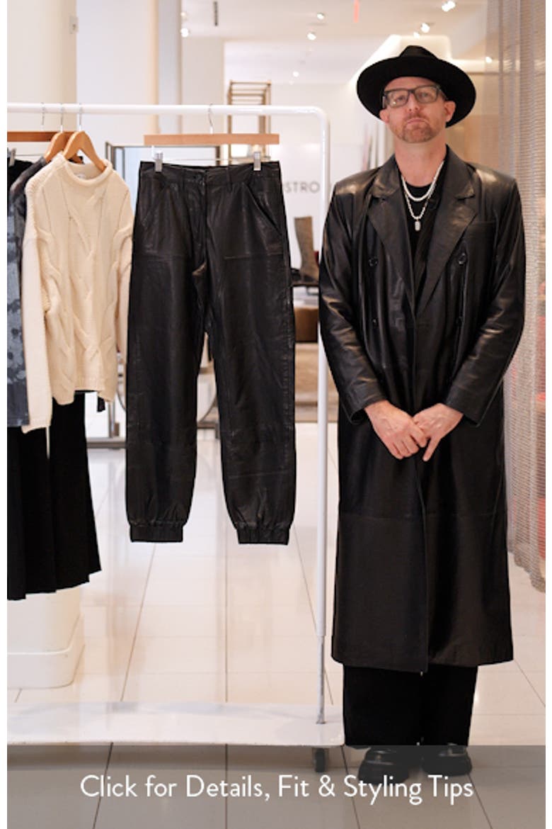 El Carpenter Leather Joggers video