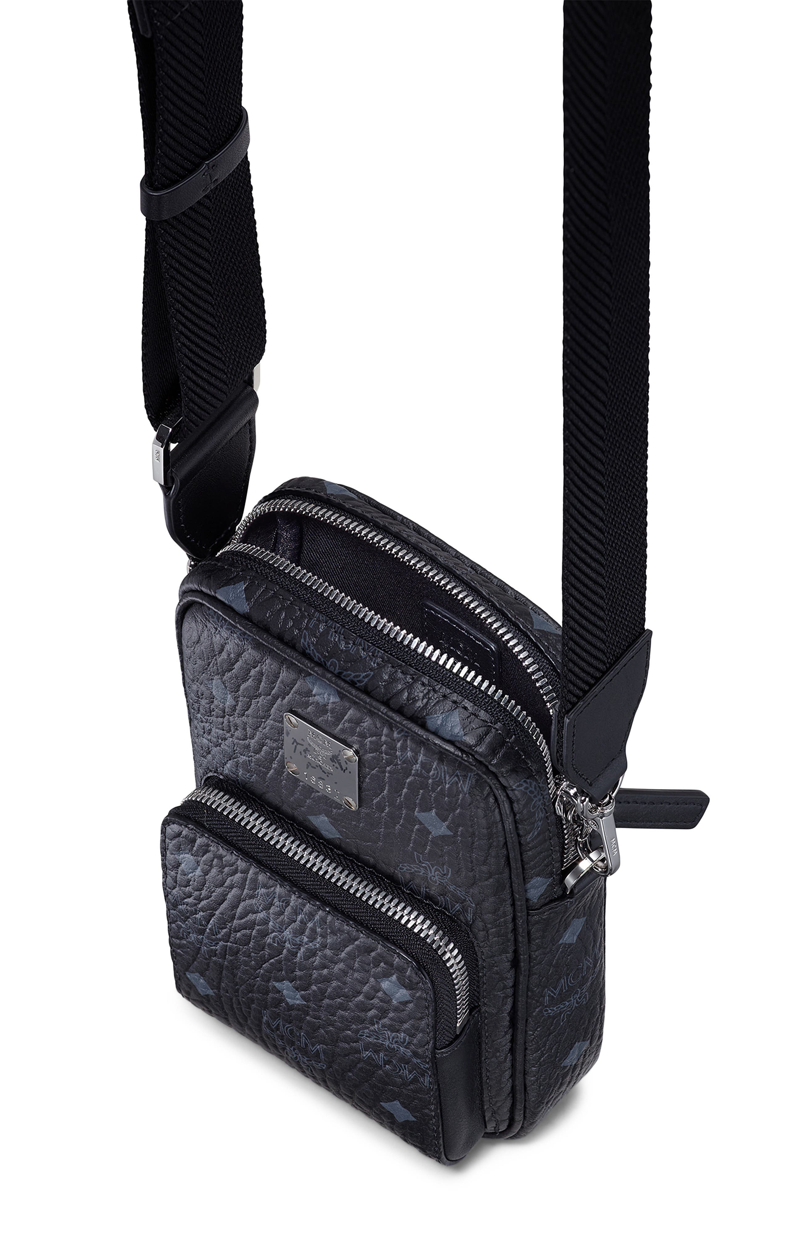 MCM Mini Visetos Original Coated Canvas Crossbody Bag, Alternate, color, 