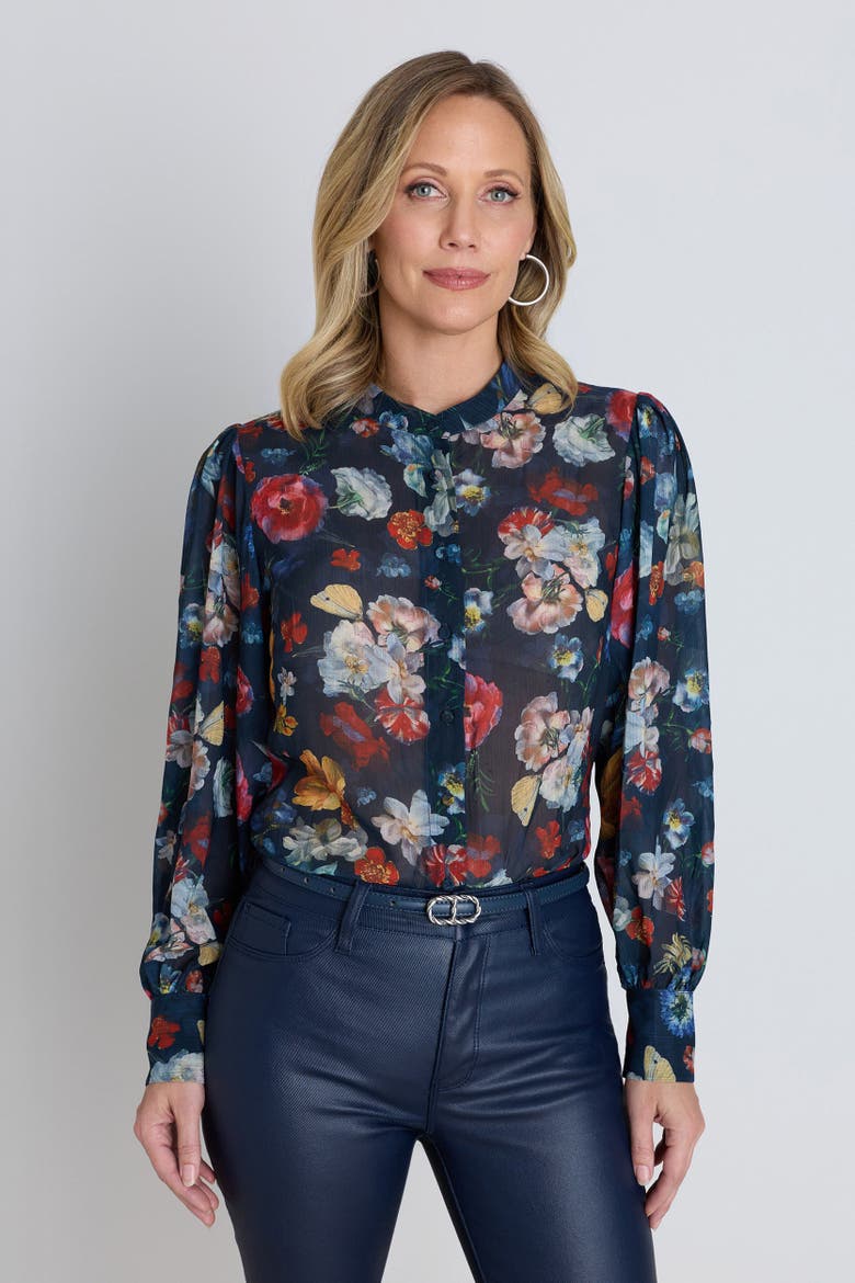 Colette Blouse, Main, color, Midnight Garden