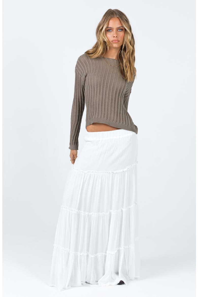 Miriah Tiered Maxi Skirt, Alternate, color, WHITE
