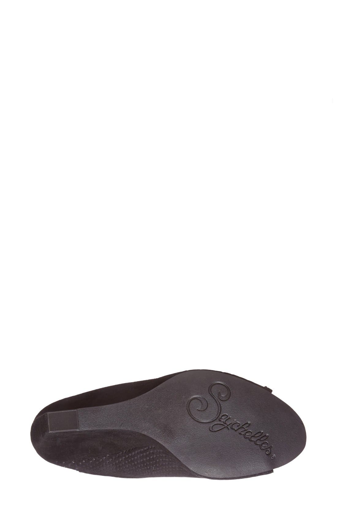 'Perfect Match' Perforated Suede Mule, Alternate, color, BLACK