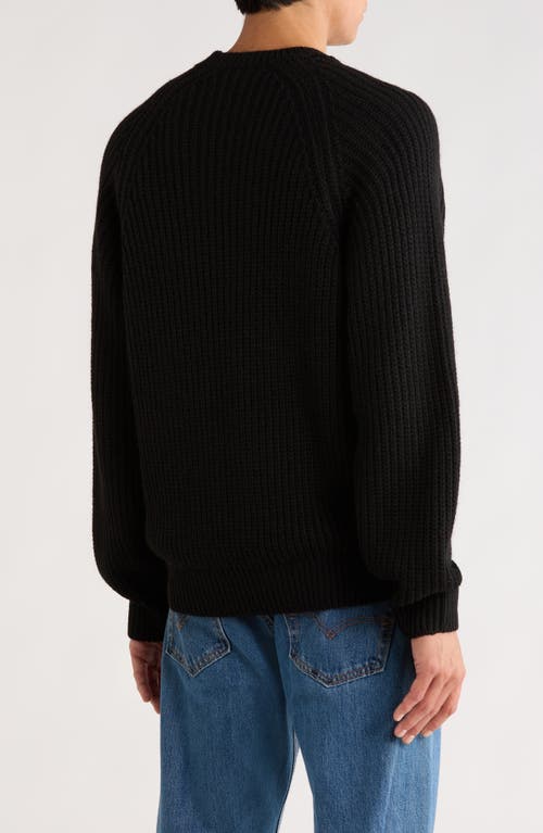 Carhartt Work In Progress Firth Oversize Ribbed Crewneck Sweater In Black