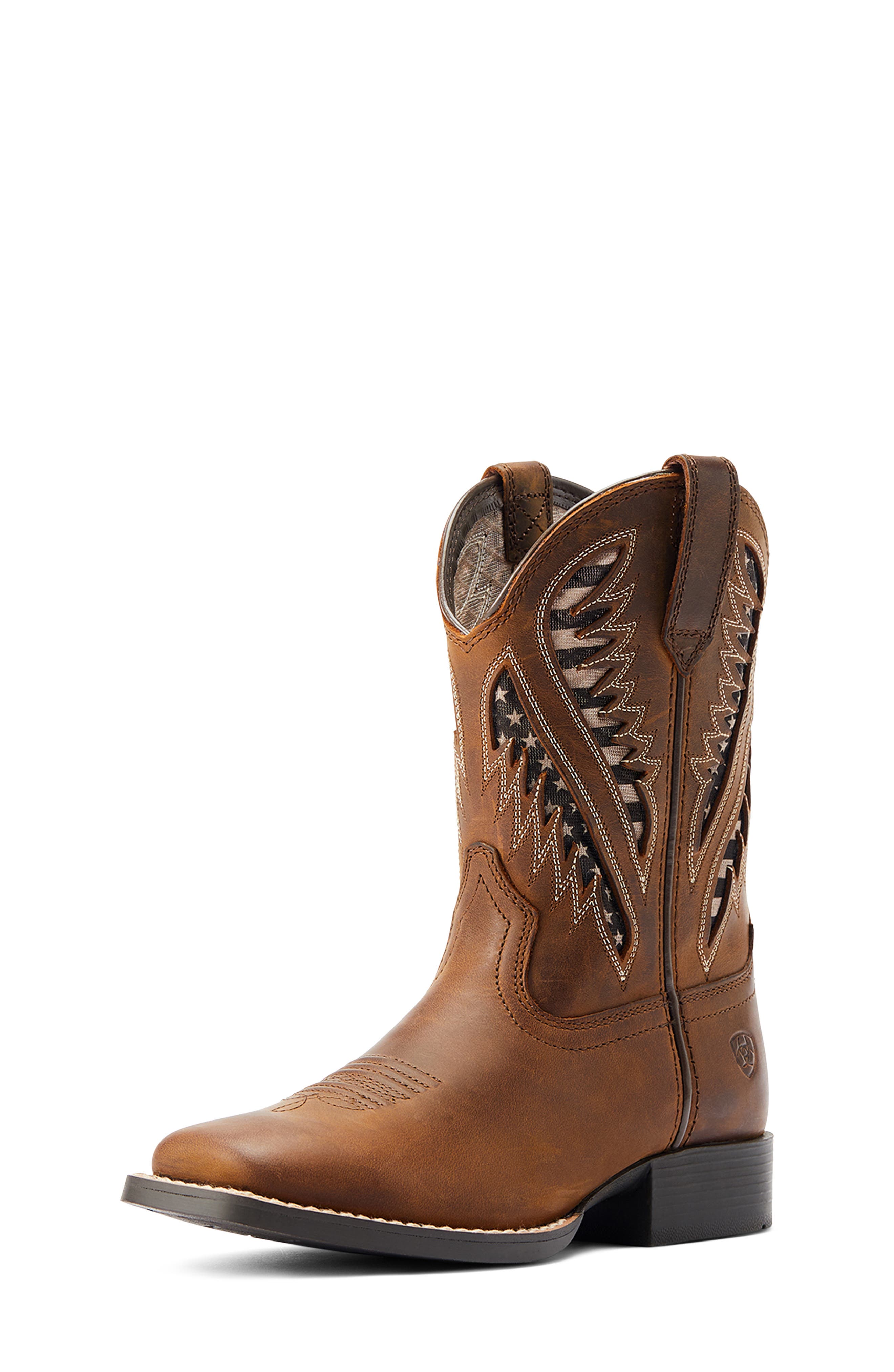 Ariat Kids' Quickdraw VentTEK<sup>™</sup> Cowboy Boot, Alternate, color, Brown
