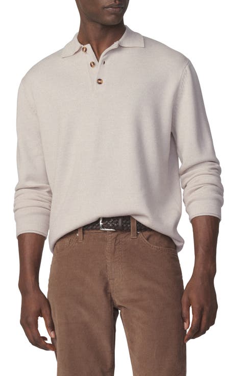 Long Sleeve Merino Wool Polo