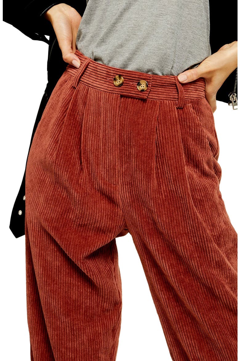 Straight Leg Cord Trousers, Alternate, color, BROWN