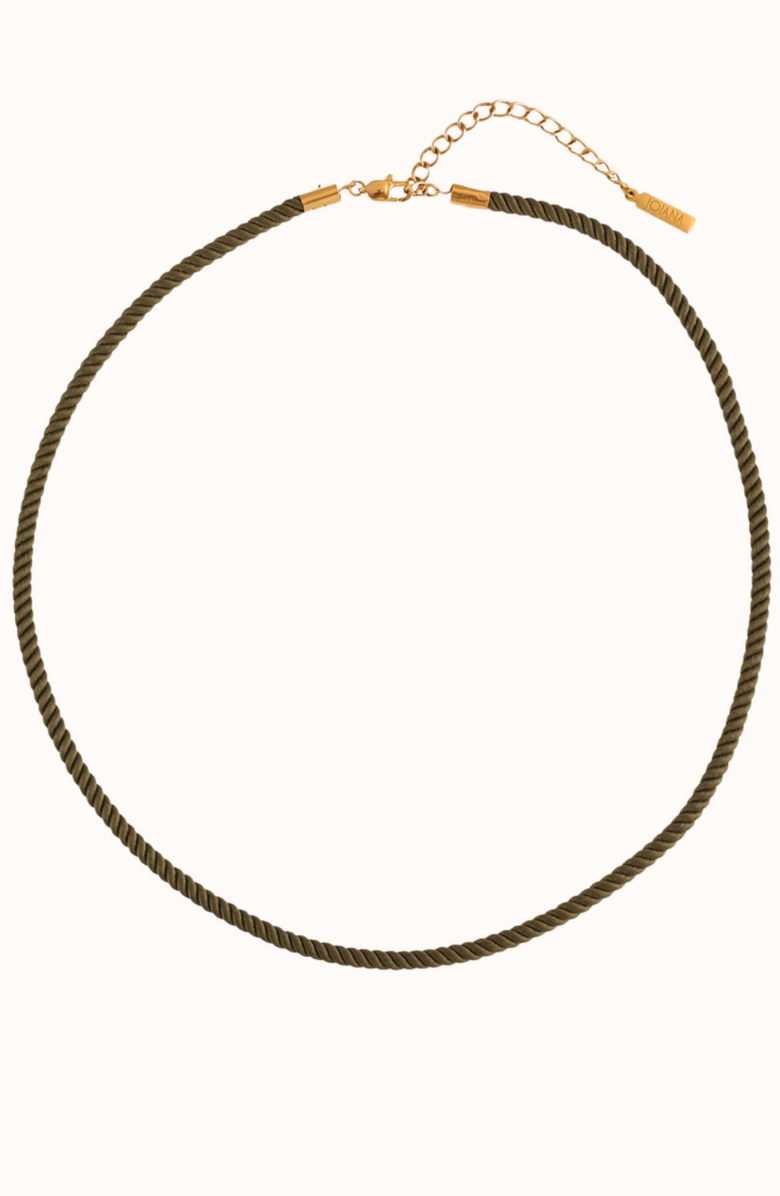 Joiana Jewelry The Rope Necklace, Main, color, Hunter Green