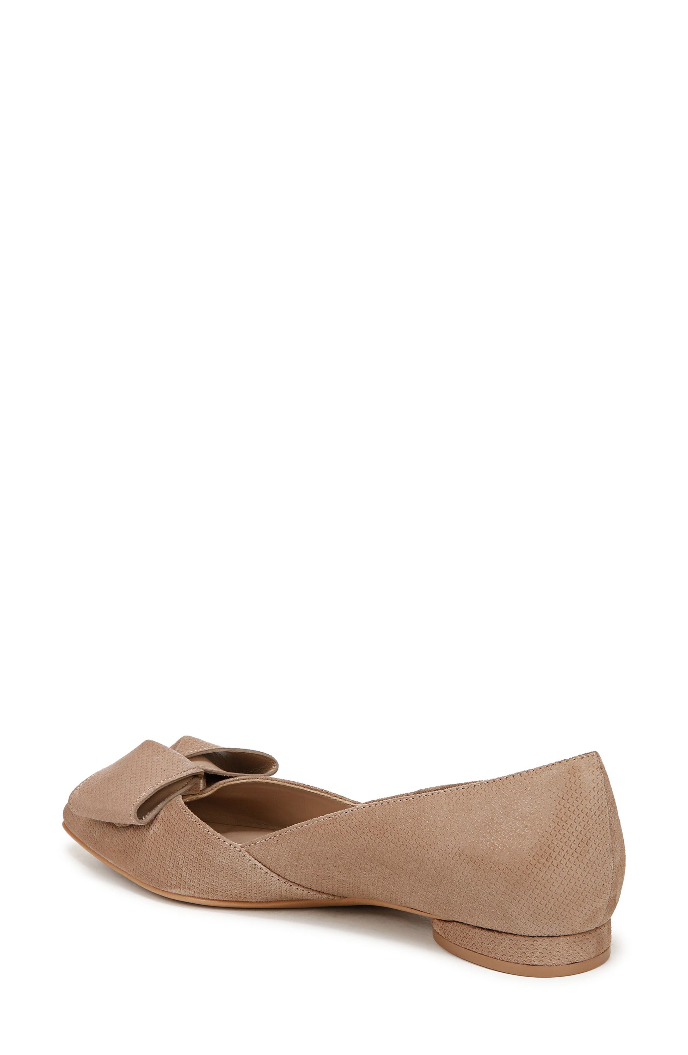 Havana Bow Pointed Toe Flat, Alternate, color, TAUPE