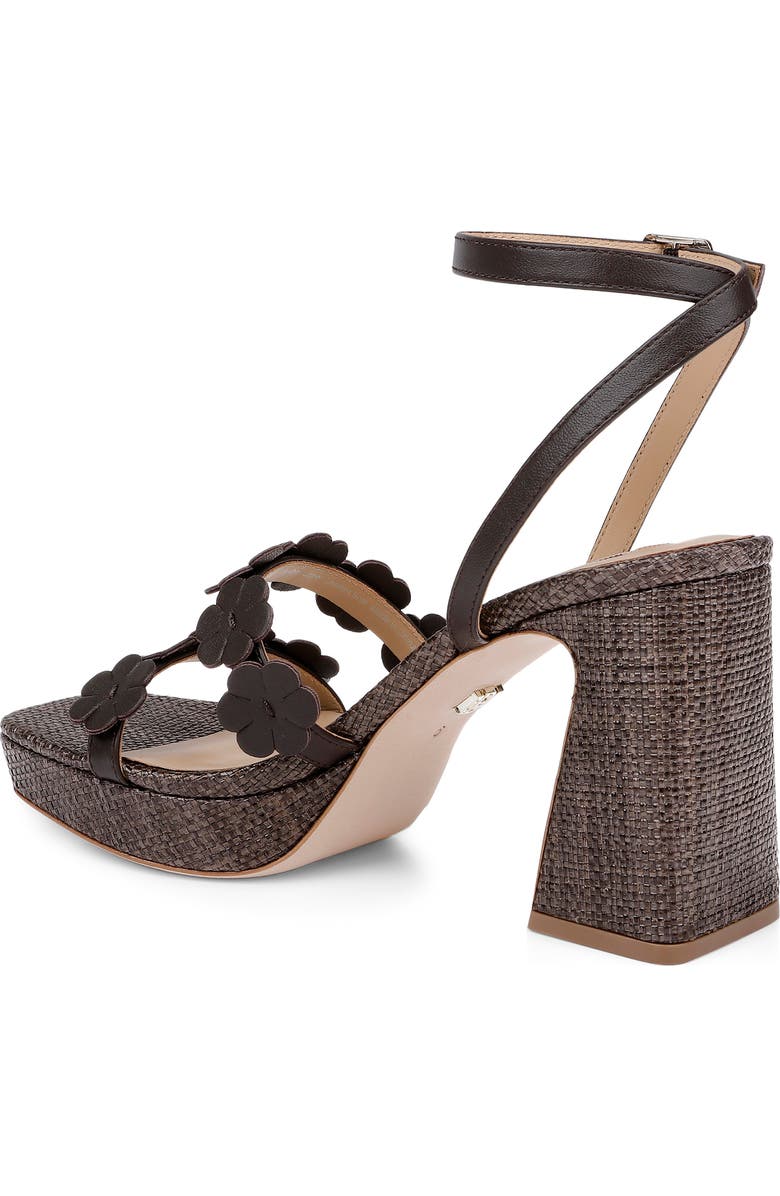 Badgley Mischka Collection Waverly Ankle Strap Platform Sandal, Alternate, color, Brown Leather