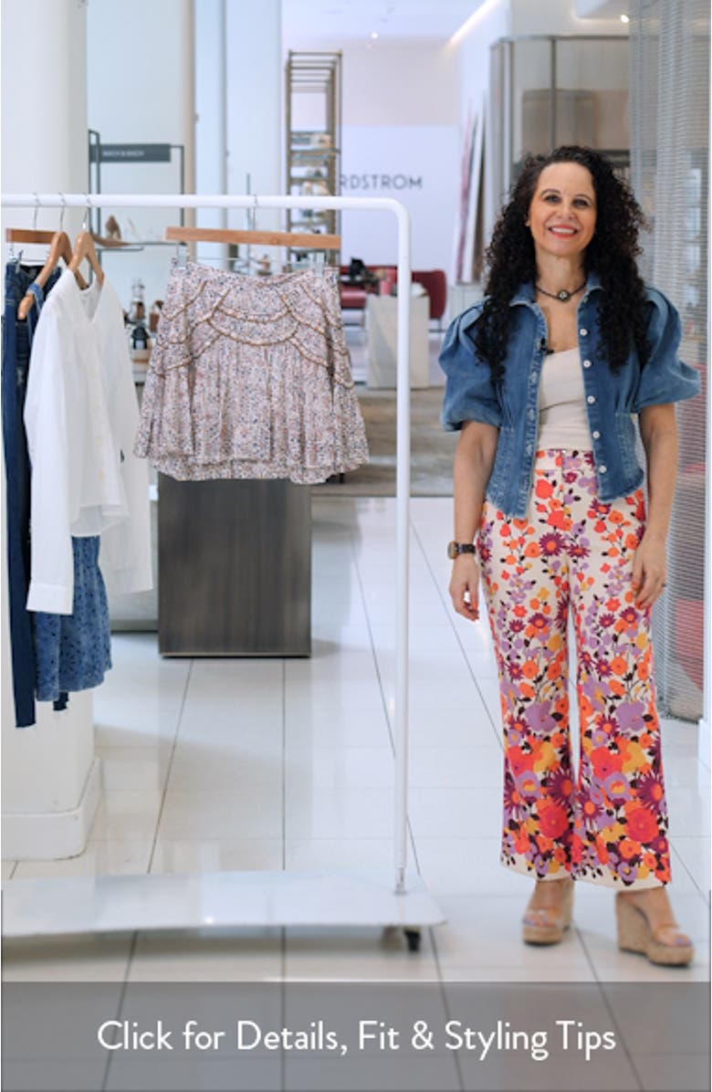 Ceola Ruffle Cotton Miniskirt, sales video thumbnail