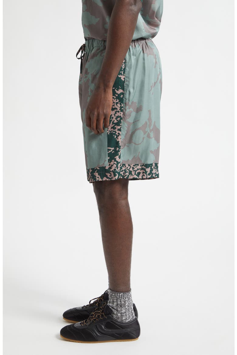 Piperi Mixed Print Drawstring Shorts, Alternate, color, PETROL