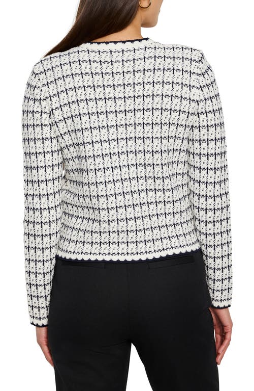 Nic + Zoe Nic+zoe Mixed Up Boxy Cardigan In Cream Multi