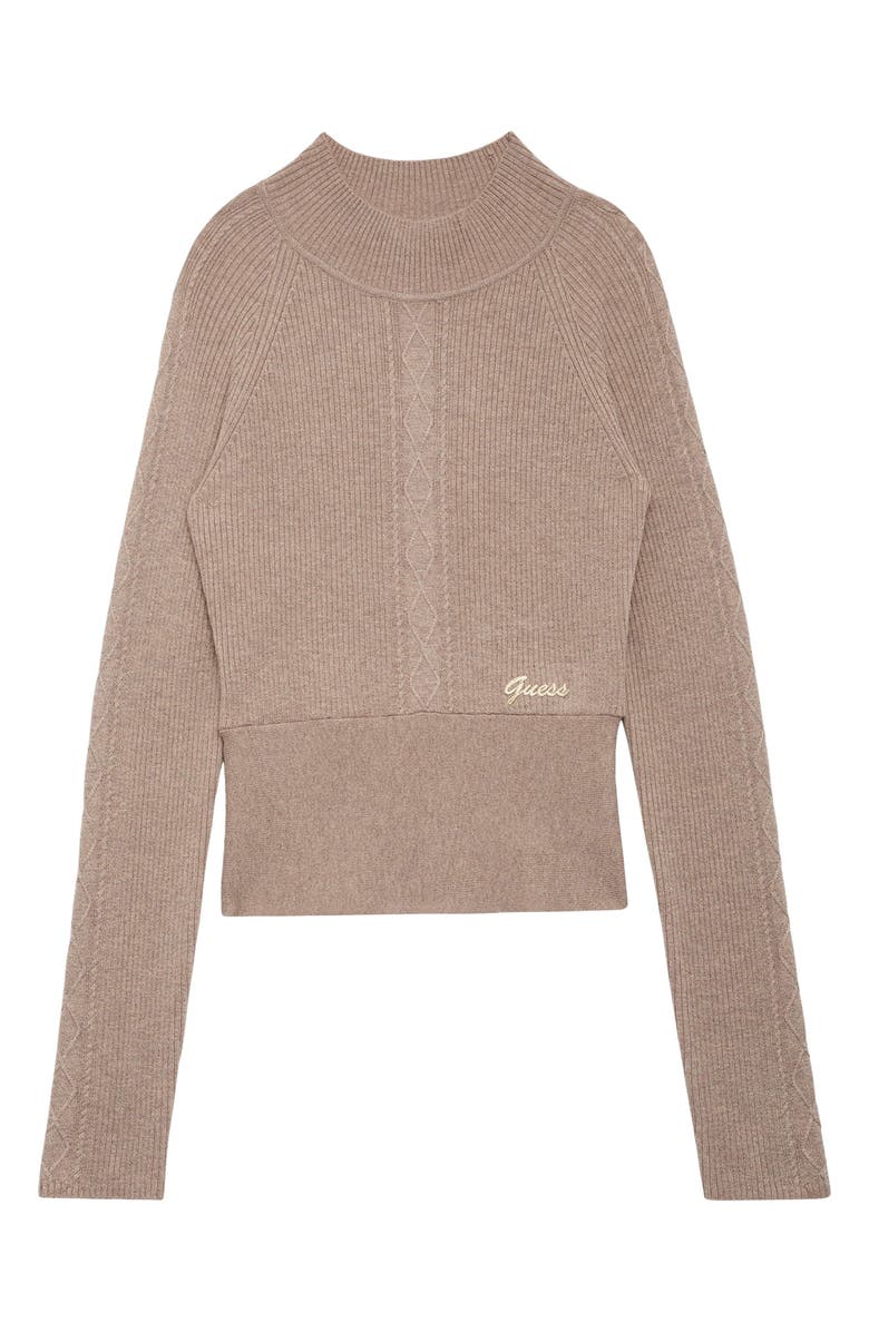 GUESS Mixed Stitch Mock Neck Sweater, Alternate, color, 