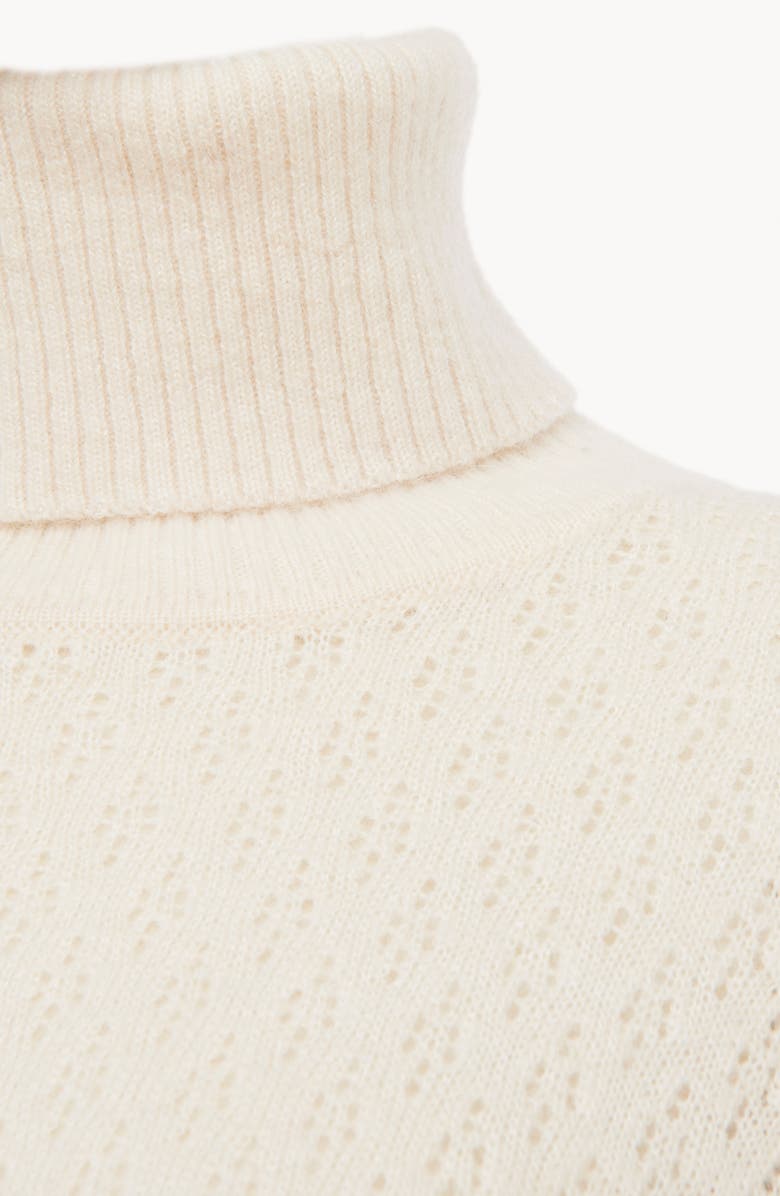 Chloé Generous Pointelle Turtleneck Sweater, Alternate, color,