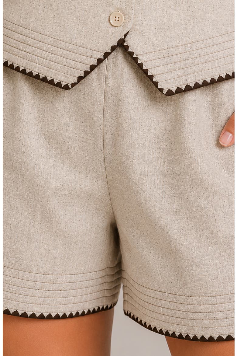 Whipstitch Shorts, Alternate, color, TAN