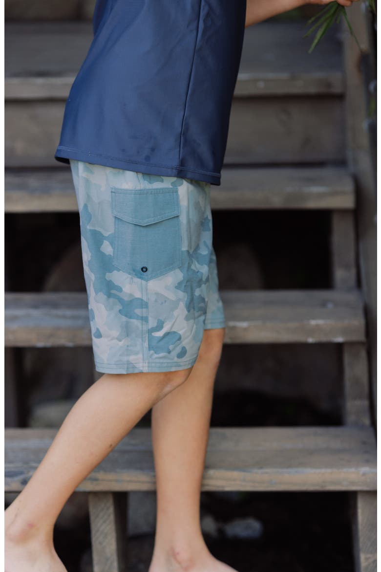 Kids' Camo Long Board Shorts, Alternate, color, CAMO