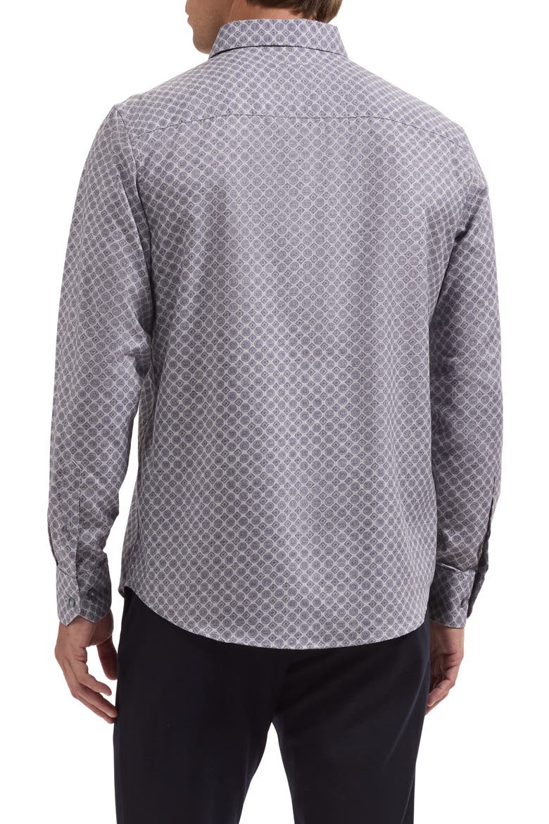 Alvin Shaped Fit Long Sleeve Shirt, Alternate, color, SLATE