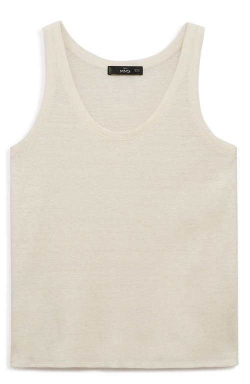 Mango Linen Tank In Animal Print