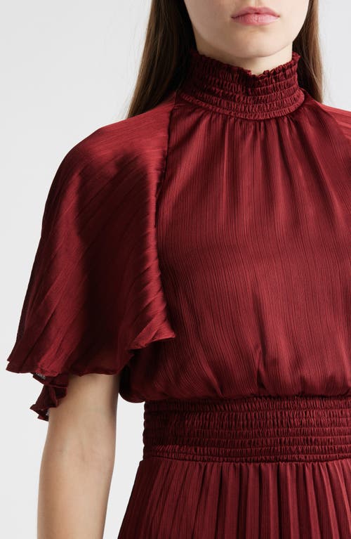 Julia Jordan Flutter Sleeve Pleated Midi Dress
