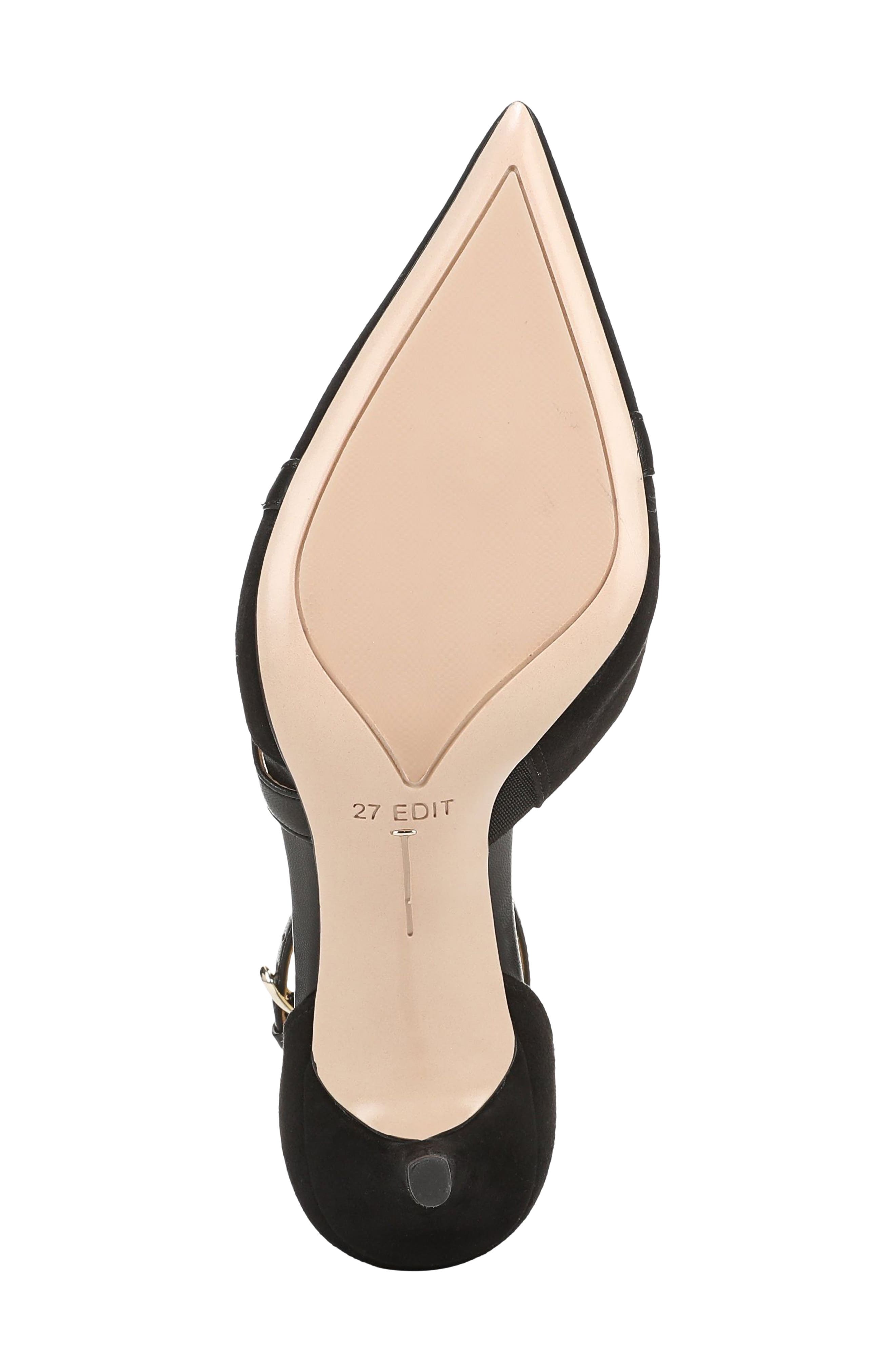 Bliss Pointed Toe d'Orsay Pump, Alternate, color, BLACK SUEDE