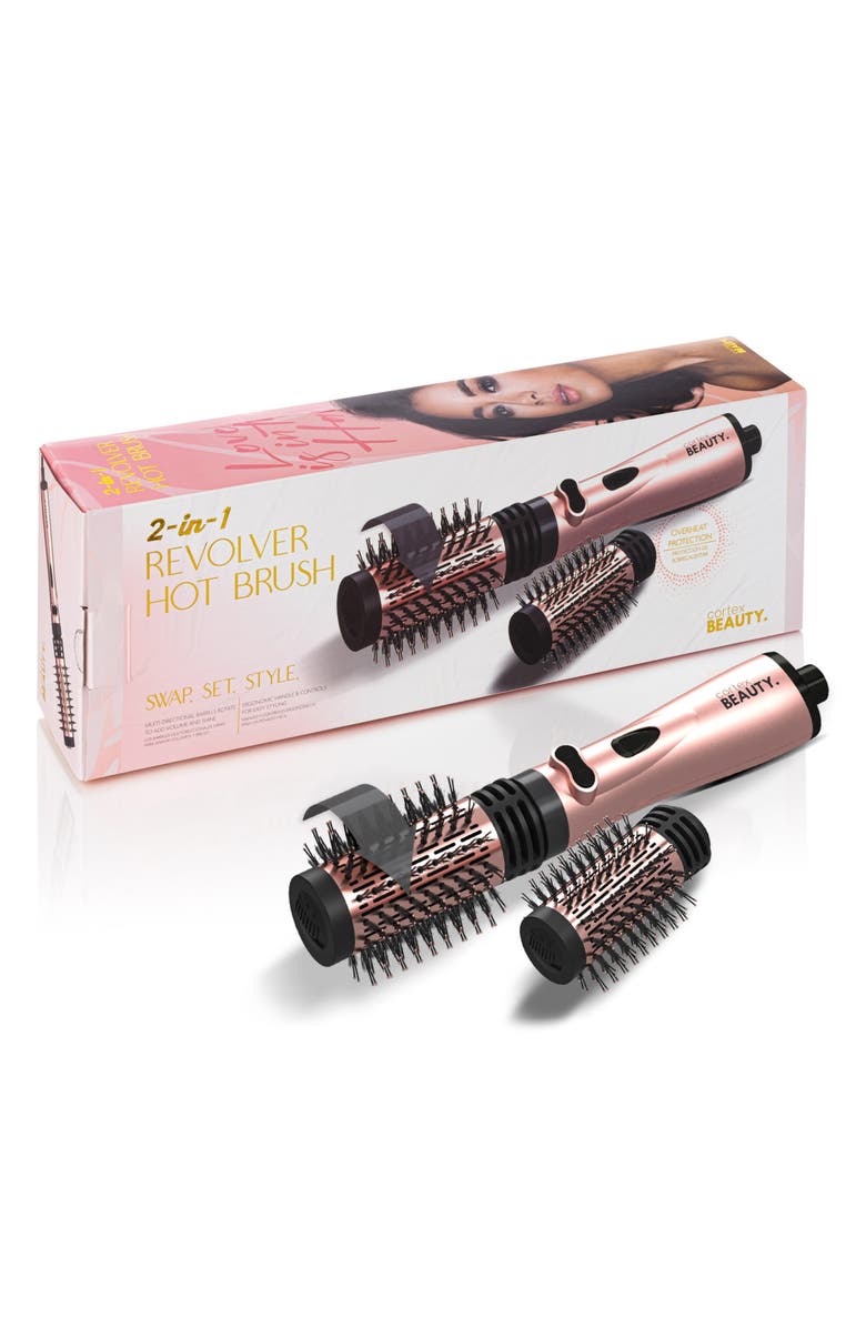 CORTEX BEAUTY 2-in-1 Revolving Hot Brush, Alternate, color, Rosegold
