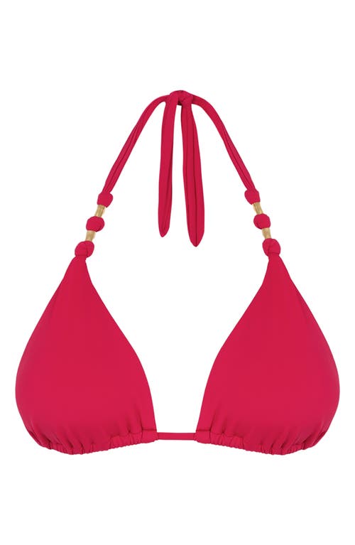 Vix Swimwear Paula Triangle Bikini Top In Red