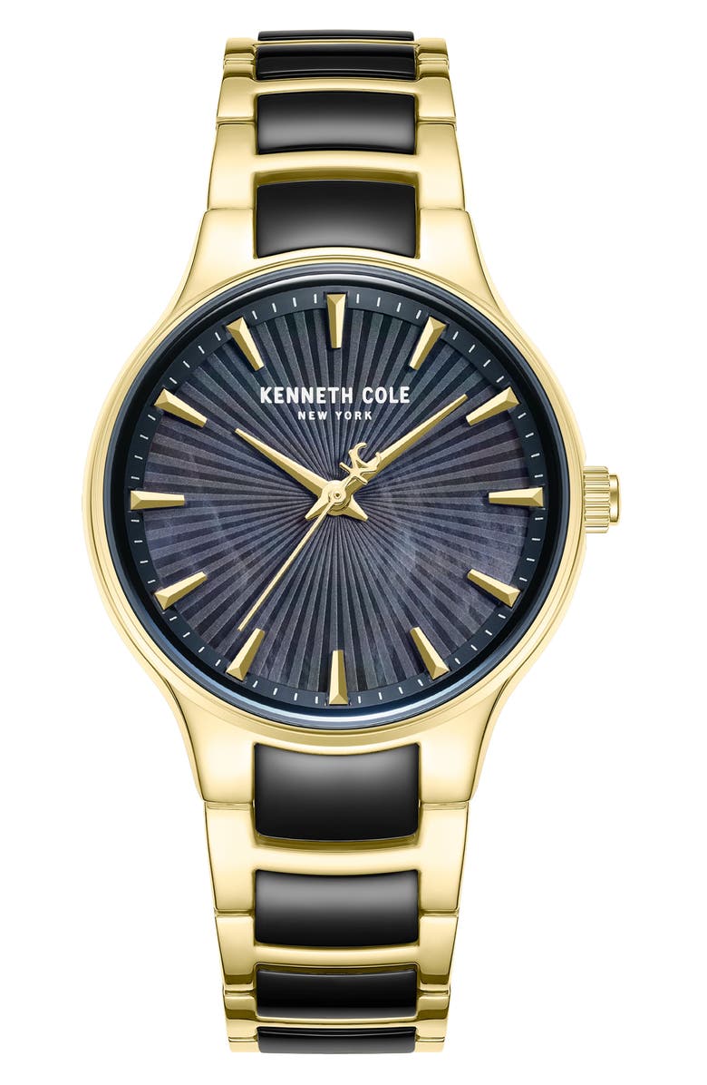 Kenneth Cole New York Monroe Bracelet Watch, 34mm, Main, color, Blue/ Gold