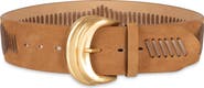 Sam Edelman 2 1/2 Inch Laced Suede Wide Belt