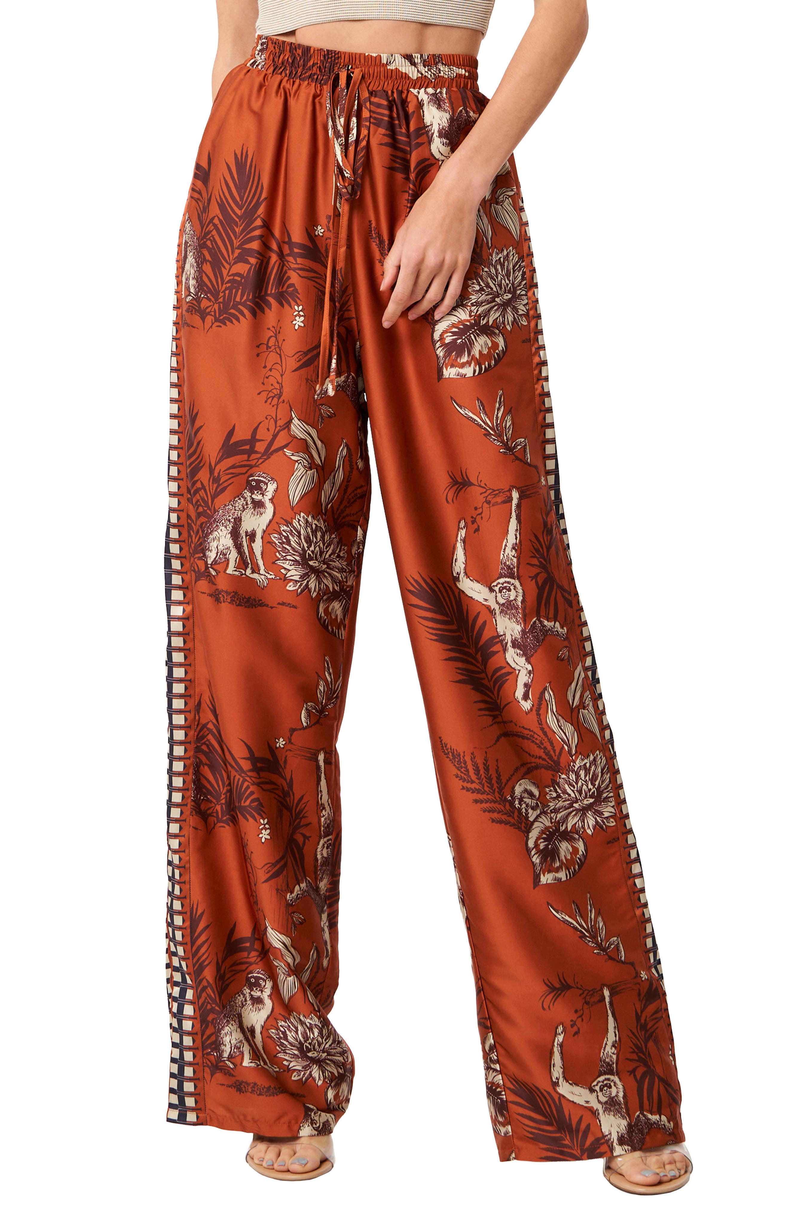 Katia Satin Wide Leg Pants