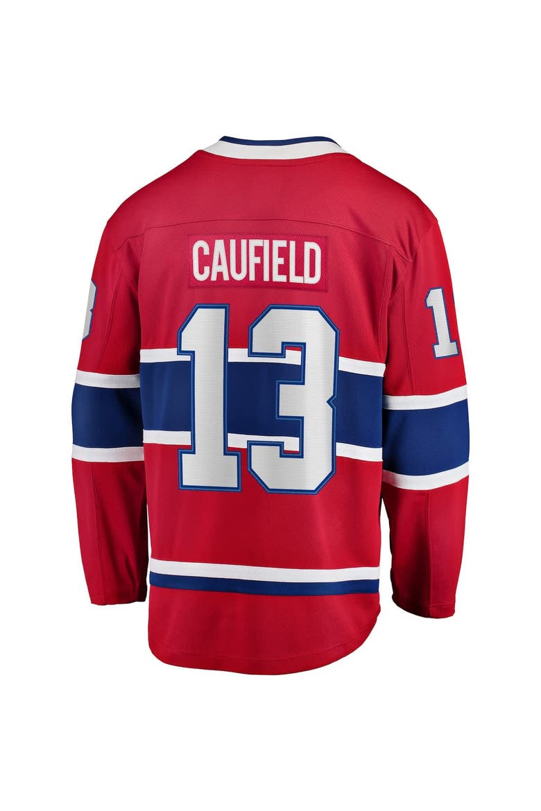 Men's Fanatics Cole Caufield Red Montreal Canadiens Home Premier Breakaway Player Jersey, Alternate, color, Red