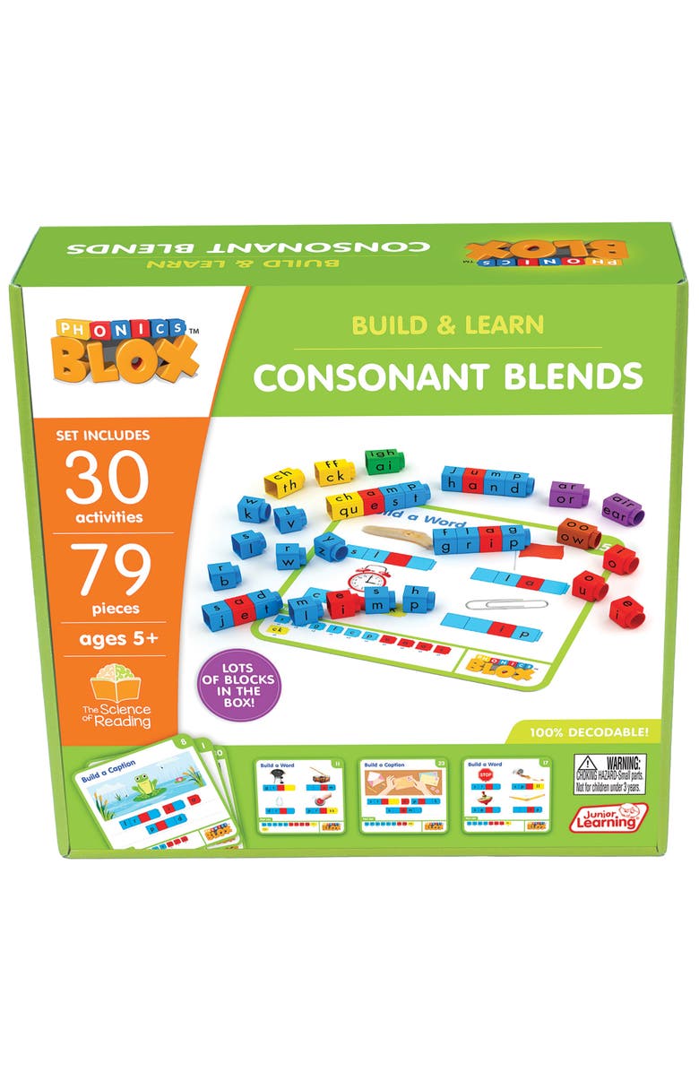 Junior Learning Rainbow Phonics Blox Consonant Blends 5+, Main, color, Multicolored