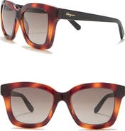 FERRAGAMO 53mm Square Sunglasses