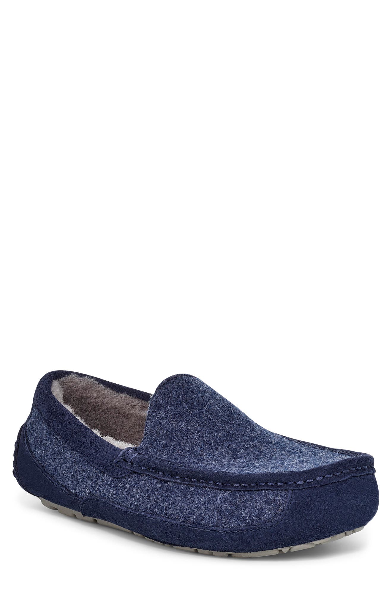 UGG Ascot UGGpure Lined Slipper, Main, color, DARK SAPPHIRE