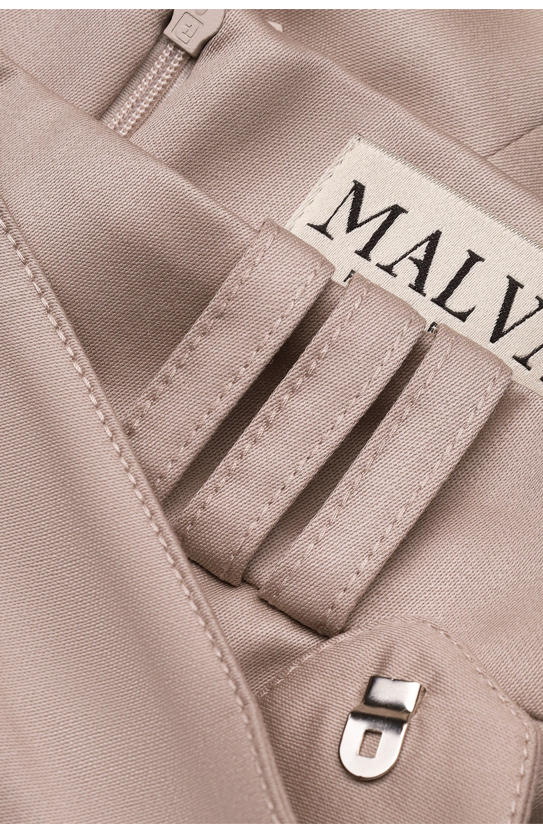 Malva Florea Tailored Wrap Mini Skirt, Alternate, color, Cappuccino