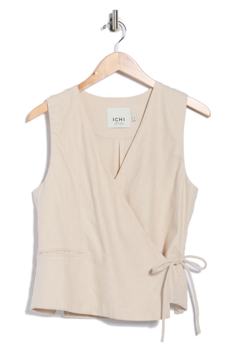 Side Tie Vest, Alternate, color, BIRCH