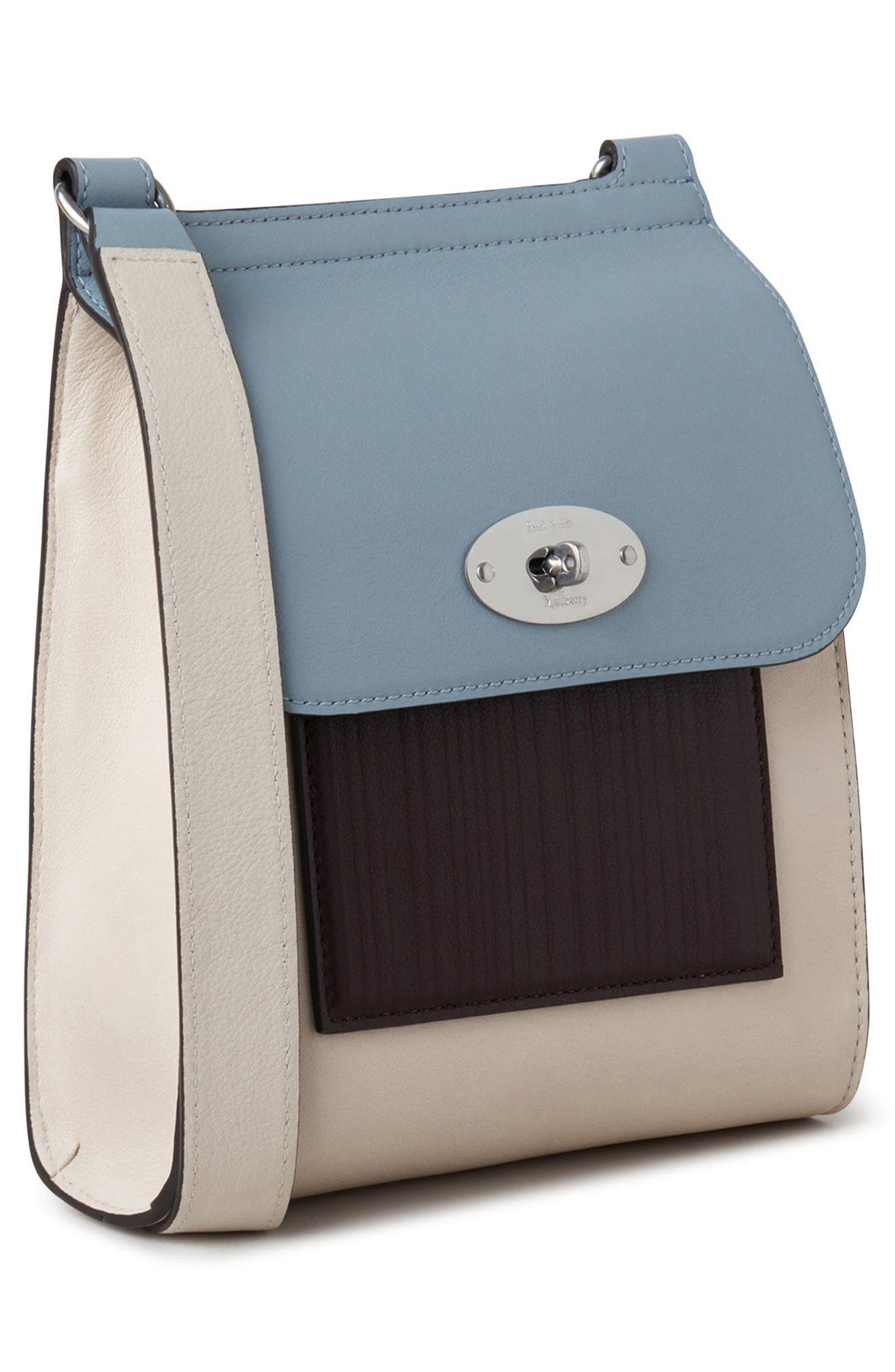 Mulberry x Paul Smith Small Antony Leather Crossbody Bag, Alternate, color, Ivory Multi