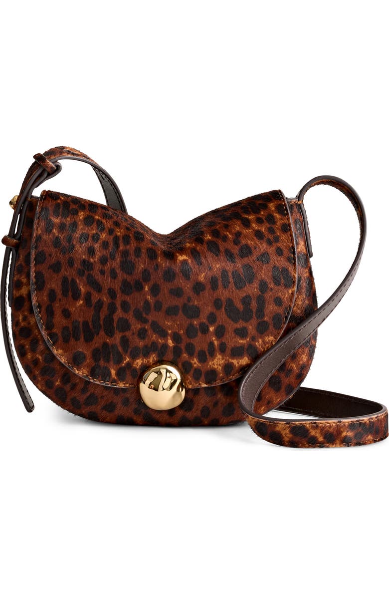 Madewell The Dakota Genuine Calf Hair Saddle Bag, Main, color, Caramel Multi