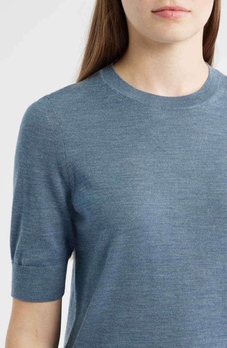 BOSS Farbella Short Sleeve Virgin Wool Sweater, Alternate, color, 