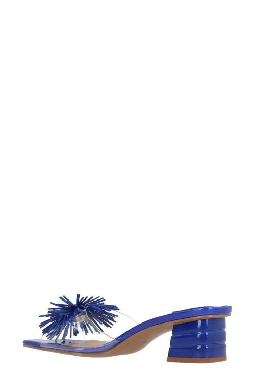 J. Reneé Ozara Slide Sandal In Clear/royal