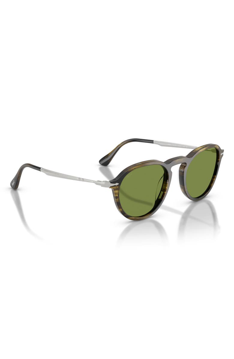 Persol 51mm Phantos Sunglasses, Alternate, color, Striped Black / Olive Green