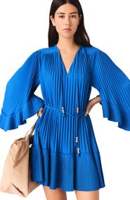 maje Short Pleated Dress