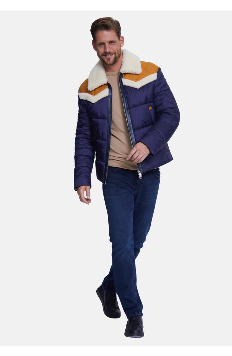 Furniq UK Nathaniel Puffer Coat, Alternate, color, Whiskey