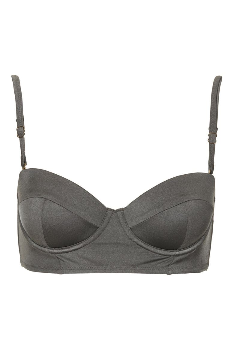 Retro Underwire Bikini Top, Main, color, GREY