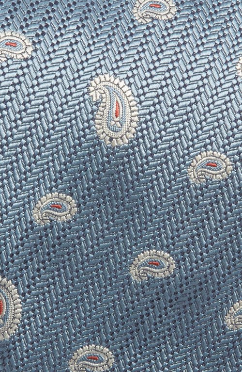 Brioni Paisley Silk Tie In Blue
